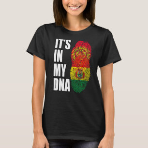 Bolivian And Kyrgyzstani Mix DNA Heritage Flag T-Shirt
