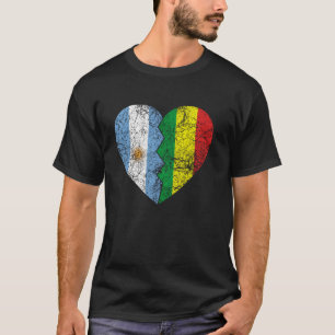 Bolivian Argentinian Flag Heart Argentina Bolivia T-Shirt