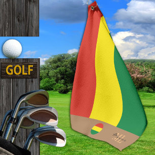 Bolivian flag & Bolivia monogrammed / golf towel