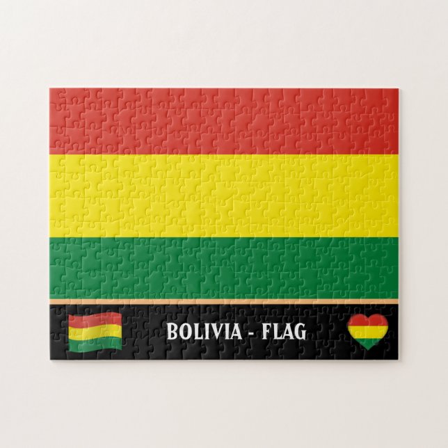 Bolivian Flag & Bolivian country / Bolivia Jigsaw Puzzle (Horizontal)