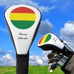 Bolivian Flag & Monogrammed Golf Clubs Covers