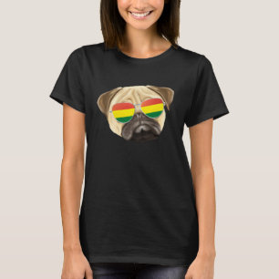 Bolivian Flag Pug Dog Bolivia Pocket T-Shirt