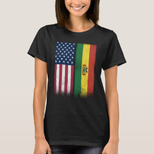 Bolivian Flag USA And Bolivia Flags Proud Bolivia T-Shirt