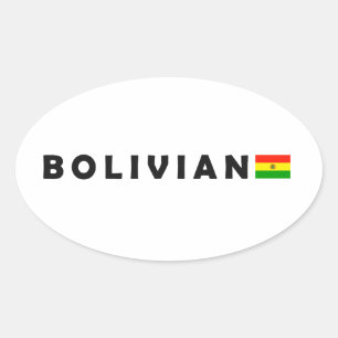 Bolivian, I love Bolivia Oval Sticker