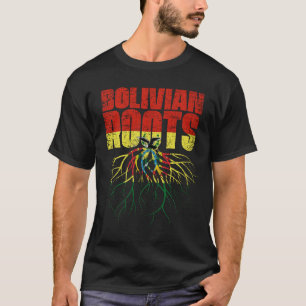 Bolivian Roots Bolivia Heritage Flag T-Shirt