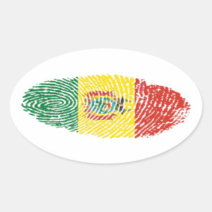 Boliviano/ Boliviana Oval Sticker