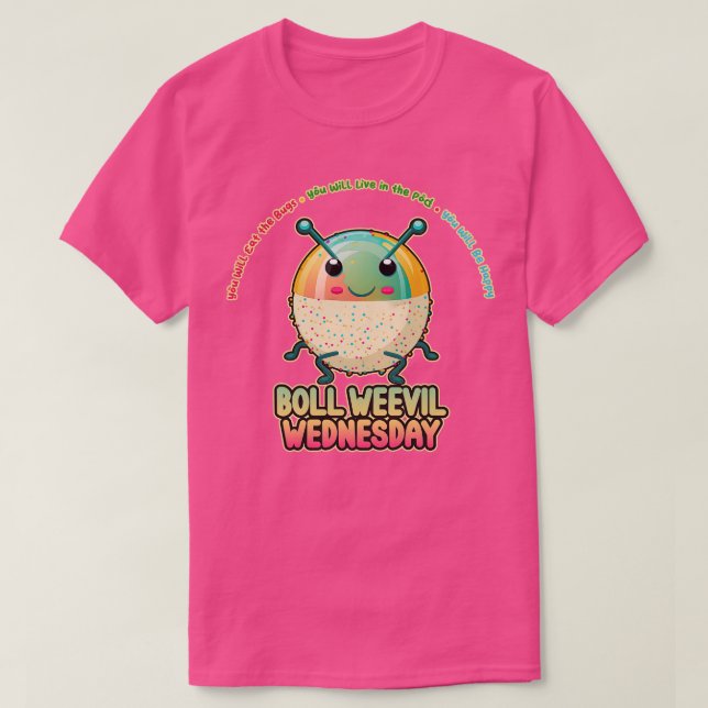 Boll Weevil Wednesday Kawaii Bug Buffet T-Shirt (Design Front)