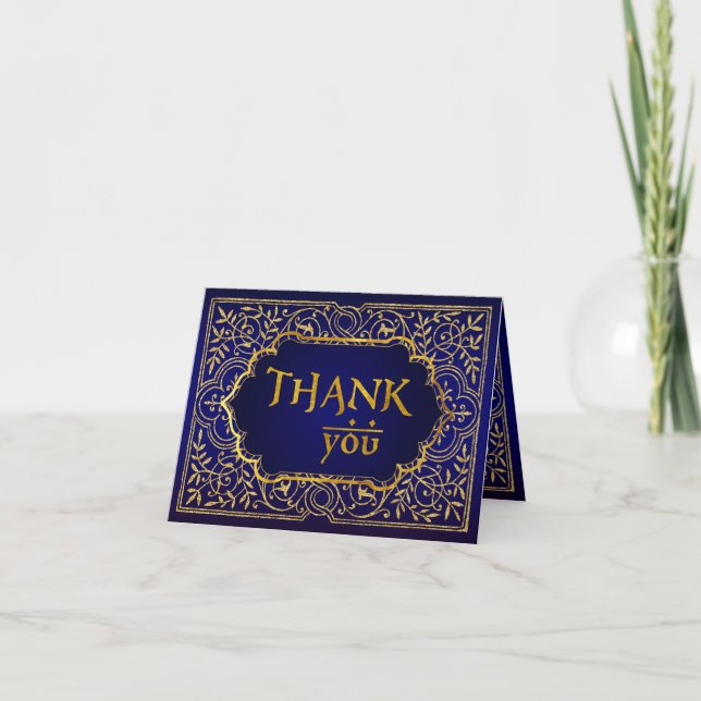 Bollywood Arabian Nights Thank You Note Card (Front)