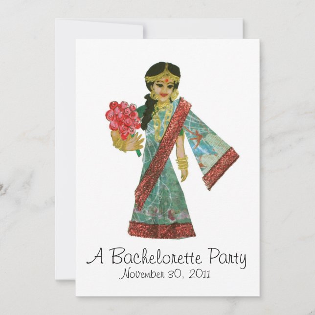 Bollywood Bachelorette Party invitation (Front)