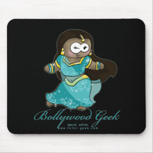 bollywood geek for black copy, bollywood geek text mouse mat