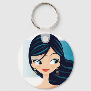Bollywood Girl Key Ring