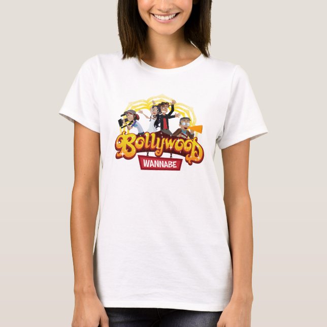 Bollywood Wannabe official white t-shirt (Front)