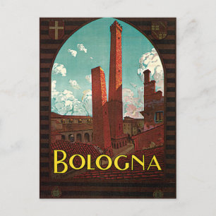 Bologna Bononia Italy Vintage Travel Postcard