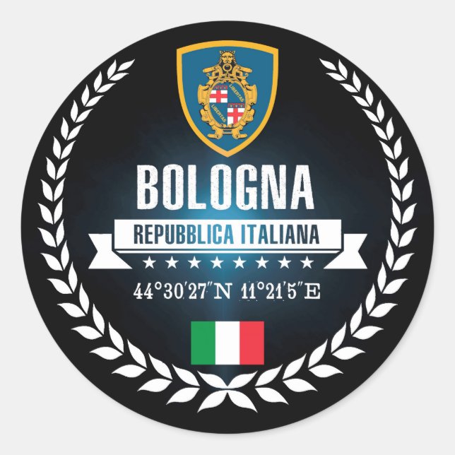 Bologna Classic Round Sticker (Front)