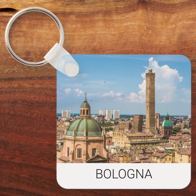 Bologna Emilia-Romagna Italy Panorama Souvenir Key Ring (Front)