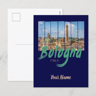 Bologna Emilia-Romagna Italy vintage souvenir Holiday Postcard