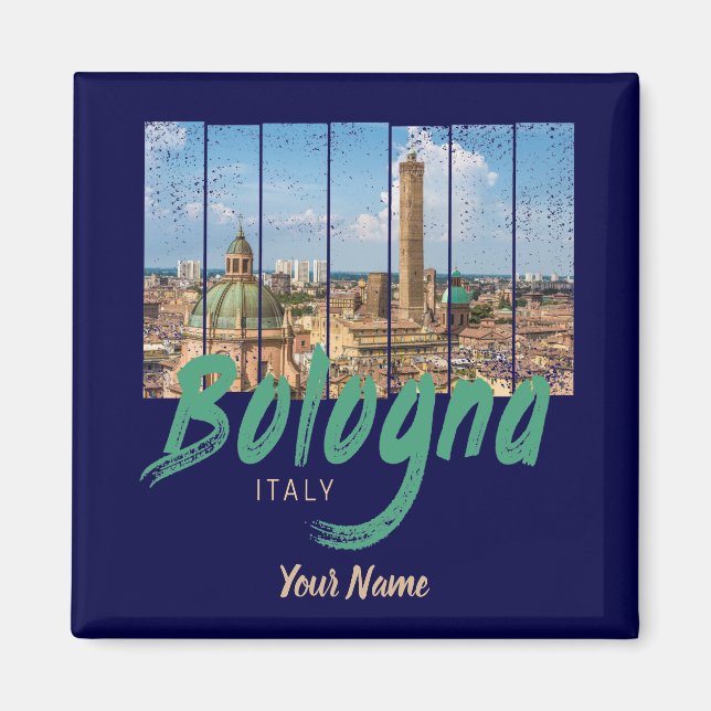 Bologna Emilia-Romagna Italy vintage souvenir Magnet (Front)
