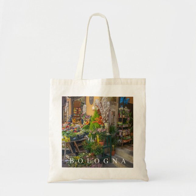Bologna fruit and veg shop view tote bag (Front)
