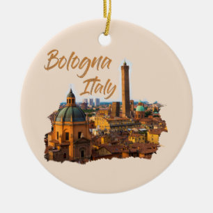Bologna Italy: Historical Center Ceramic Tree Decoration
