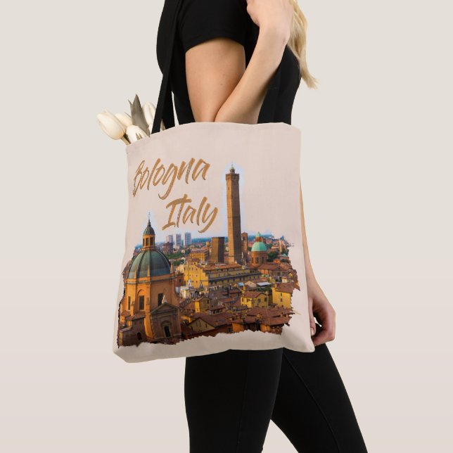 Bologna Italy: Historical Centre Tote Bag (Close Up)