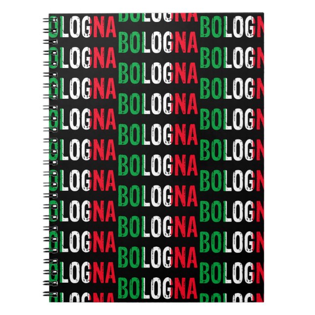 Bologna Italy, I love Bologna Notebook (Front)