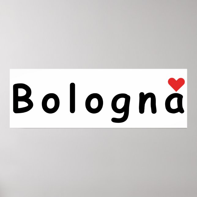 Bologna Italy, I love Bologna Poster (Front)
