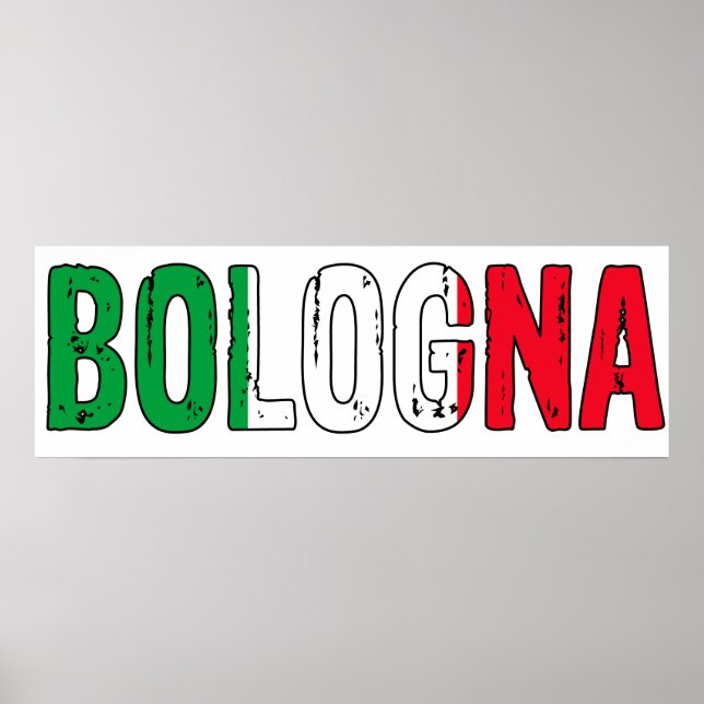 Bologna Italy, I love Bologna Poster (Front)