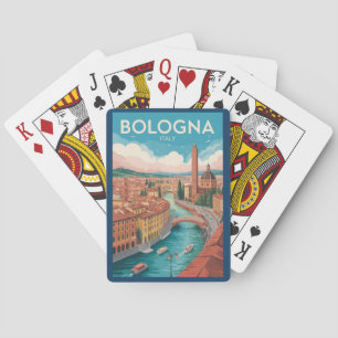 Bologna Italy Illustration Travel Art Vintage Playing Cards