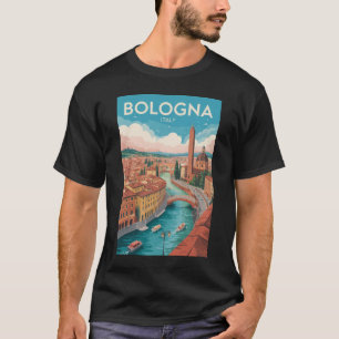 Bologna Italy Illustration Travel Art Vintage T-Shirt
