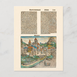 Bologna Italy Nuremberg Chronicle Mediaeval Book Postcard