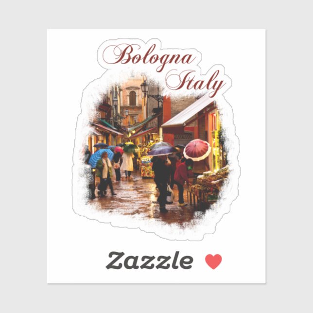 Bologna, Italy: Shopping in the Rain (Sheet)