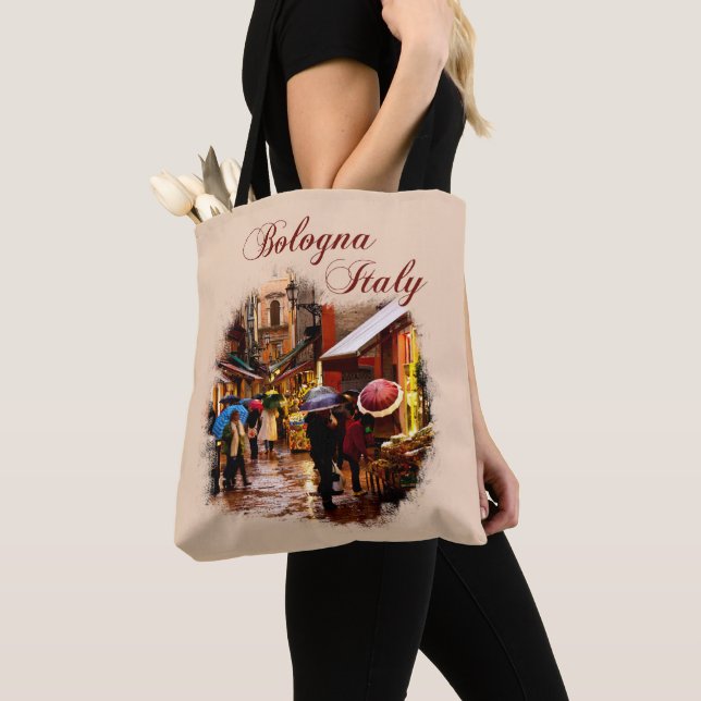 Bologna, Italy: Shopping in the Rain Tote Bag (Close Up)
