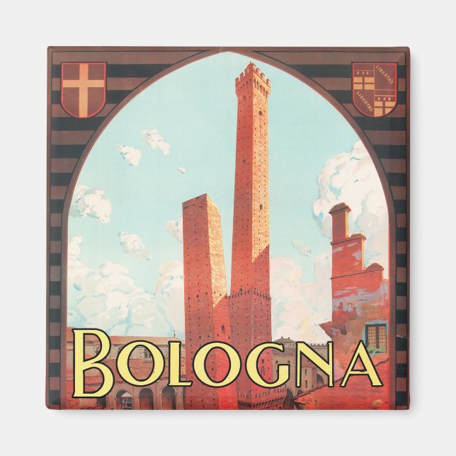 Bologna Italy vintage travel Magnet (Front)