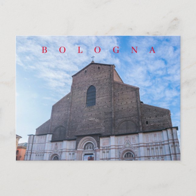 Bologna San Petronio Basilica view postcard (Front)