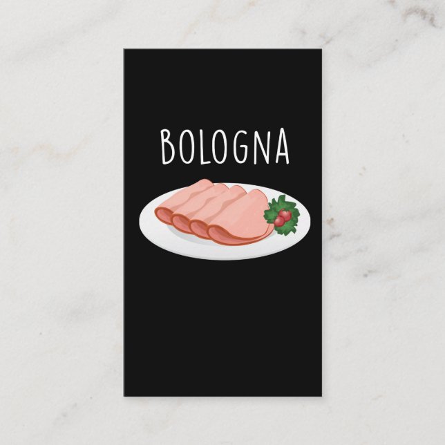 Bologna Sausage Foodie Baloney Mortadella Lover Business Card (Front)