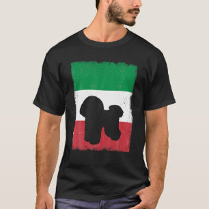Bolognese Dog Italy Flag Italian Vintage Mum Dad T-Shirt