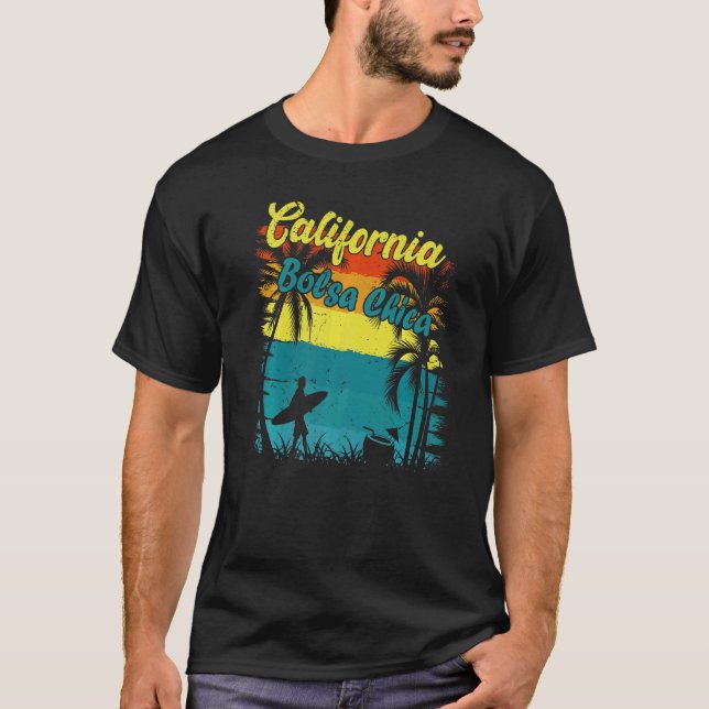 Bolsa Chica California Beach Surf Ca Retro Vacatio T-Shirt (Front)