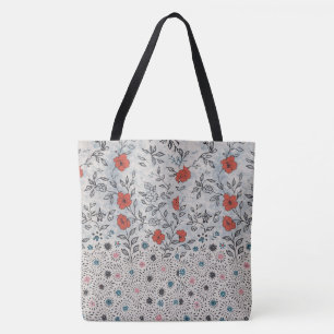 Bolsa florais artístico tote bag