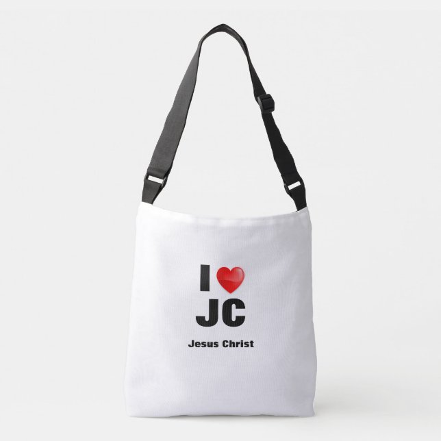 Bolsa I love Jesus Christ Crossbody Bag (Front)