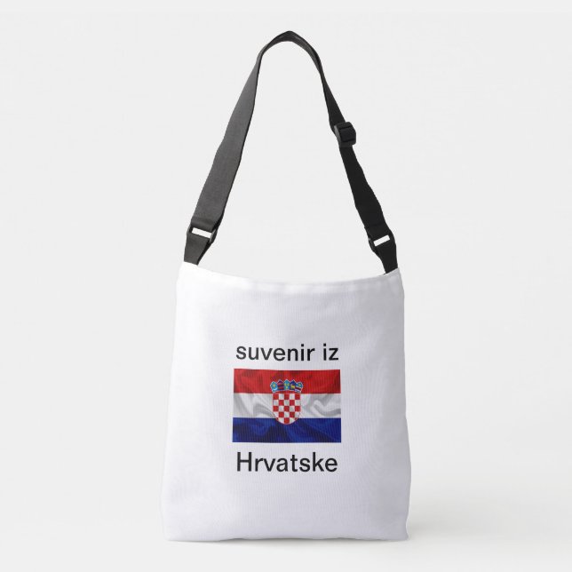 Bolsa suvenir iz Hrvatske Crossbody Bag (Front)
