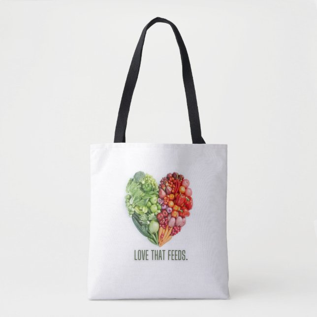 Bolsa Tote Grande Bag with image of vegetables 1. (Front)