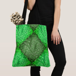 Bolsa verde falsa grama ou folhas de coqueiro tote bag