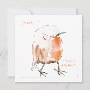 Bolshy Red Breast Robin Holiday Card