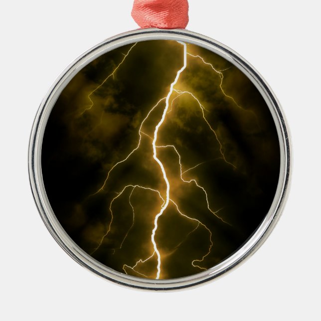 Bolt of Lightening Metal Tree Decoration (Front)