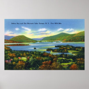 Bolton Bay, Narrows, Five Mile Mountains View Poster