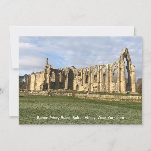 Bolton Priory, Bolton Abbey, West Yorkshire Holiday Card (Front)