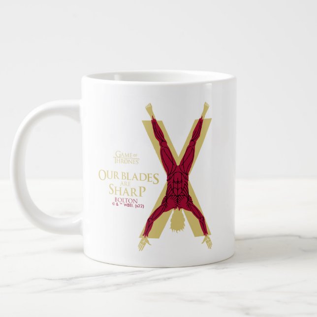 Bolton Sigil - Our Blades Are Sharp Large Coffee Mug (Left)