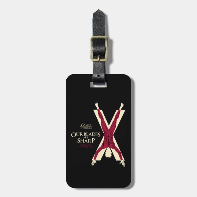 Bolton Sigil - Our Blades Are Sharp Luggage Tag (Front Vertical)
