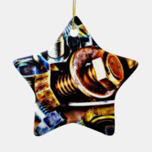 Bolts Pop Art Ceramic Tree Decoration