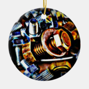 Bolts Pop Art Ceramic Tree Decoration